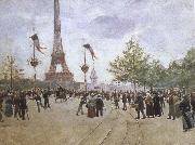 entrabce to the exposition universelle by jean beraud cesar franck